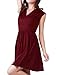 Allegra K Women's Crossover Deep V-Neck Dress
