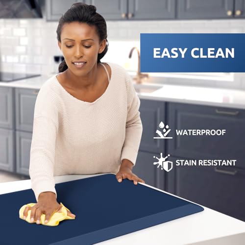 Image of Kitchen Mat Cushioned Anti Fatigue Rug Standing and Comfort Floor Mats | Water-Resistant, Non-Slip, Easy to Clean Comfort Floor Mat for Kitchen, Sink & Office, Multiple Colors & Sizes, 17.3 inchx39 inch