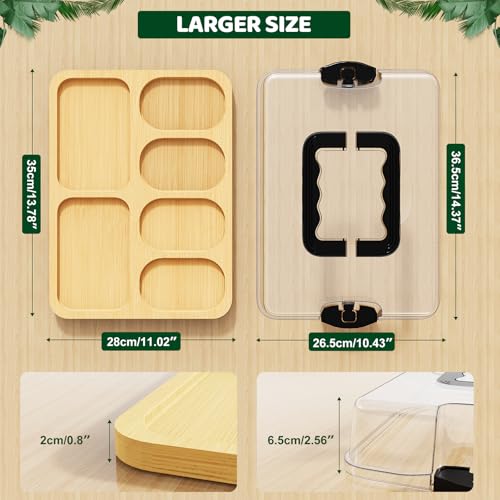Tábuas de charcutaria portáteis de viagem com tampa, conjunto de tábuas de queijo com corte de bambu