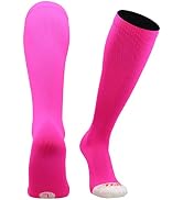 MadSportsStuff Calze Sportive Sopra Il Polpaccio, Nastro Rosa Per Sensibilizzazione Cancro Al Seno, Colori Nero/Rosa/Grafite, Taglia Media