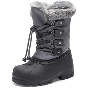 DREAM PAIRS Boys & Girls Waterproof Winter Snow Boots for Little Kid/Big Kid 9 Toddler Grey