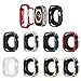 OBAEHH 2 in 1 Case for Apple Watch Series 8/7/SE/6/5/4 Ultra 41mm 45mm 40mm 44mm 49mm TPU PC Shockproof Protector Bumper for iwatch(Red,Ultra 49mm)