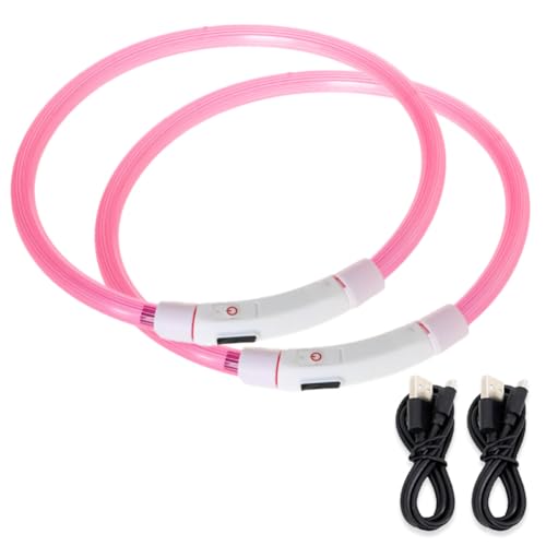 ANAMI 光る首輪 犬 点灯 首輪 光る led 散歩 USB充電式 LED光る首輪 LEDライト首輪 猫 ワンちゃんの安全対策 サイズ調整可 発光首輪 事故防止 ペット用 小型犬 中型犬 大型犬