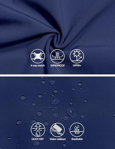 Image of Little Donkey Andy Men's Lightweight Breathable Windbreaker Golf Jacket UPF50+ Windproof Outdoor Running Coat