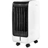 COSTWAY Acondicionador de Aire Portátil con 3 Velocidades Enfriador de Aire 75W / 6L tanque /8H temporizador/Control Remoto