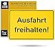 Hinweisschild Ausfahrt freihalten!, 1 Stück, 30 x 20 cm, 2,7 mm starkes PVC Schild mit Bohrlöchern, Ausfahrt Parkverbot für Innen- und Außenbereich, Einfahrt Schilder, Privatgrundstück Warnschild
