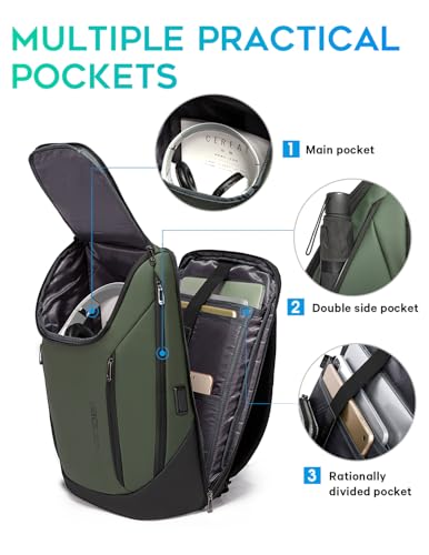 Image of FUTURE AESTHETIC Business Smart Backpack Waterproof fit 15.6 Inch Laptop Backpack with USB Charging Port,Travel Backpack