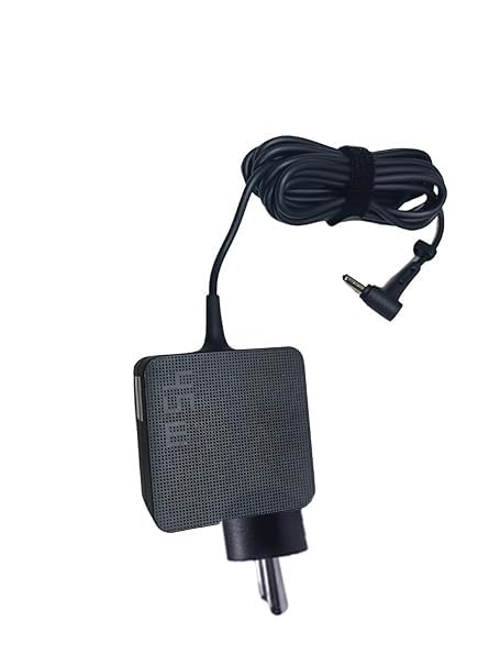 Image of Asus Vivobook Charger Adapter 45w 20V /19V 2.37A Pin Size 4.0mm (Not for 4.5mm) x 1.2mm with Indian Plug for AD45-01B ADP-45ZE B ADP-45AW UX21A X540 X507 X510 X515 Black