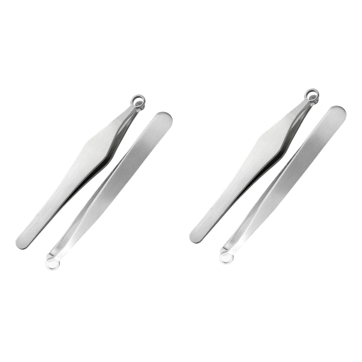 BESTYASH 2sets Reusable Metal Nose Hair Clip Trimmer Tool Nasal Tweezers for and Efficient Nose Hair Removal Lightweight Design for Easy Carrying and Storage 2pcs*2