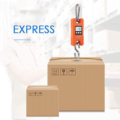 Yuwao Balança de guindaste digital portátil para serviço pesado 500kg/1102lbs Balança de bagagem mul