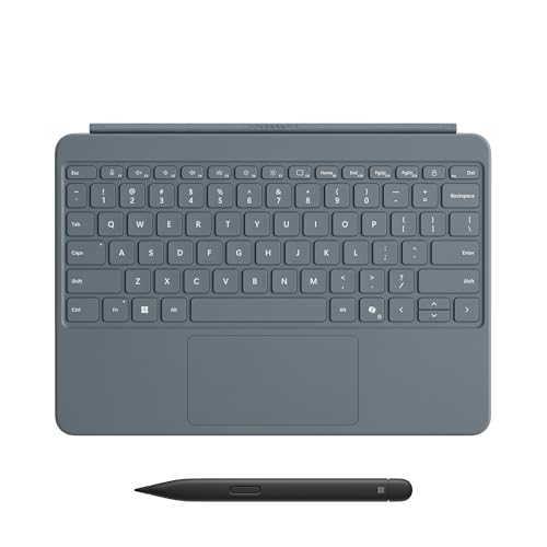 Microsoft Surface Pro Keyboard and Slim Pen 2 Bundle for Surface Pro 12" Device, Alcantara Material, Ocean - image 1