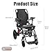 Folding Electric Wheelchair, Intelligent Power 12 Miles Portable Motorized Wheelchair with 500W Motors, Just 22kg Lightweight Foldable Motorized Wheelchairs for Adults, 45cm x 40cm Seat L