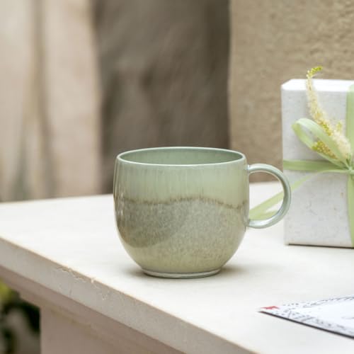 Taza Perlemor Alga 290 ml verde porcelana miniatura 2