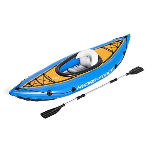 Bestway 65115 - Kayak Hinchable Hydro-Force Cove Champion 275X81 Cm Individual Con Remo Y Bomba