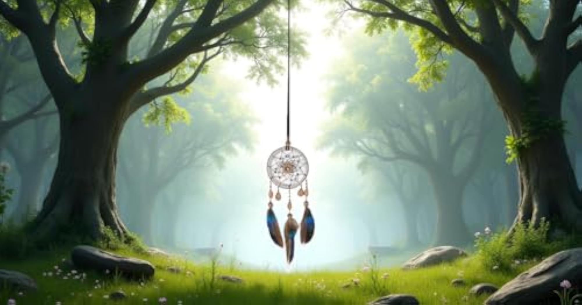 Handmade Elegant Feather Beads Dream Catcher Hanging Ornament