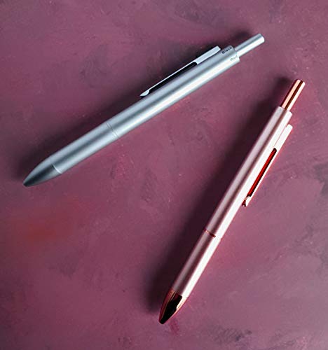 KenTaur Multi-Color Pen In One (Rose Gold) 5 In 1 Multifunction Pen with Black, Blue, Red, Green Ballpoint Pen and 0.7mm Mechanical Pencil - Uses D1 Refills