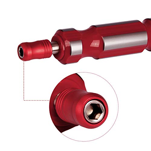 Tonsiki 1/4 Inch Hex Quick Change Screwdriver Bit Holder Handle for Torx Security, Phillips, Hexagon, Tri-wing, Square Screwdriver Bits