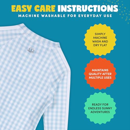 Image of SwimZip UPF50+ Boys Swim Shirt, Long Sleeve One Piece Kids Sunsuit