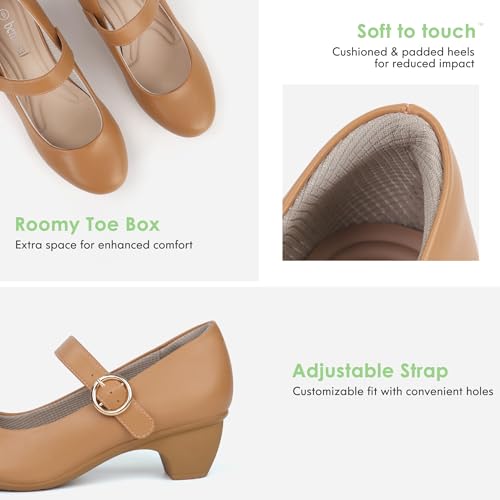 Image of Women Mary Janes Pumps Chunky Shoes Dress Shoes