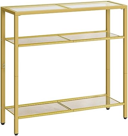 HOOBRO Mesa de Consola, Consola de Tres Niveles, Mesa Auxiliar de...