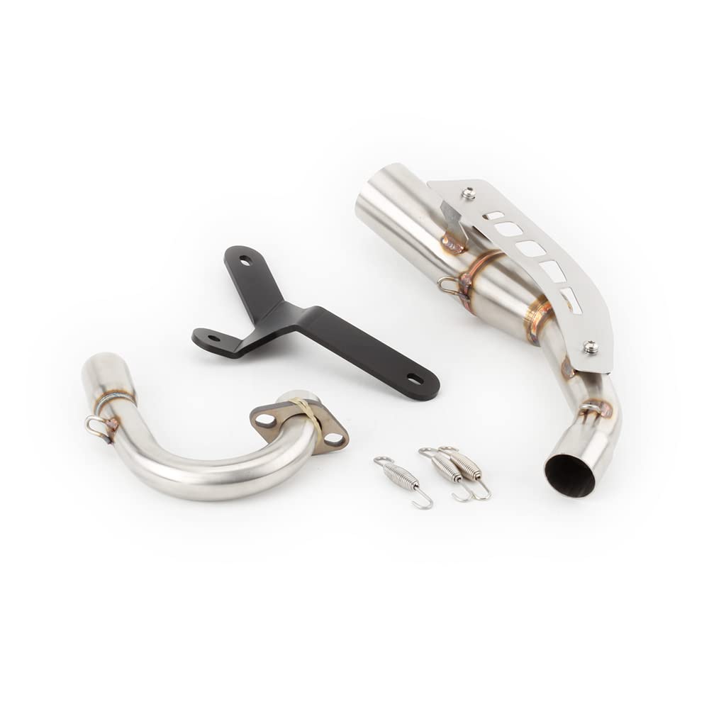 Für Honda Monkey 2019-2023 Motorrad Auspuff Middle Link Pipe Abgaskrümmer Abgasrohrleitungen Slip-on (A)