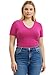 Emmalise Women's Short Sleeve T Shirt V Neck Tee (Fuchsia, Medium)