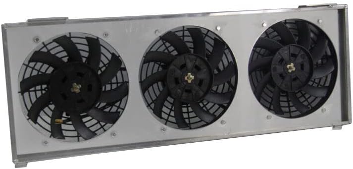 Aluminum Radiator Shroud+ 3x9"Fans FOR 1991-2001 95 Jeep Cherokee XJ 4.0L US PRO