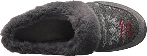 Skechers Skechers Women's Reggae Fest-Higher Level Scuff Slipper,Charcoal,9.5 M US