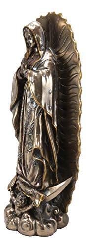 Estatua religiosa grande Virgen de Guadalupe 19 pulgadas miniatura 4
