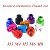 CHATROOM M3 M4 M5 M6 M8 Thumb Nuts Through Hole Aluminum Frame Hand Tighten Flange Nut Step Knurled Thumb Nut (Color : Green, Size : M6 5pcs)