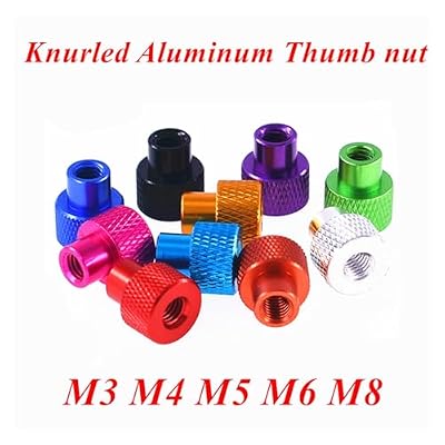 CHATROOM M3 M4 M5 M6 M8 Thumb Nuts Through Hole Aluminum Frame Hand Tighten Flange Nut Step Knurled Thumb Nut (Color : Green, Size : M6 5pcs)