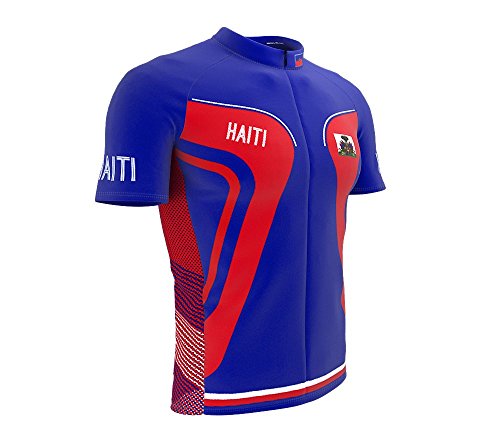 ScudoPro Haiti Full Zipper Bike Short Sleeve Cycling Jersey for Women - Size L Multicolored