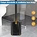 GAXMNS Silicone Toilet Brush and Holder Bendable Efficient Cleaning Wall Mounted Toilet Bowl Brush with Long Handle Brush Head and Silicone Bristles No Rusty Handles Problem (Black)