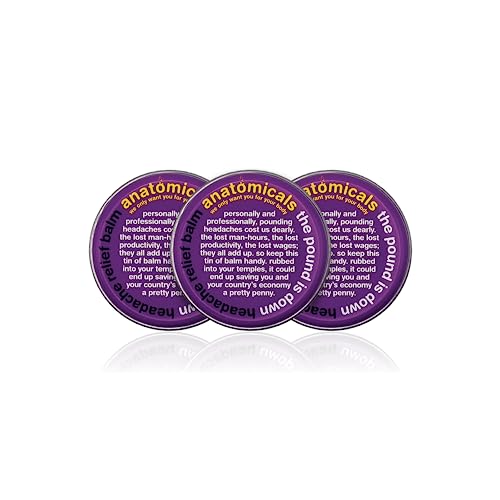 Anatomicals Headache Relief Balm 20g - The Pound is Down, 3 Pack