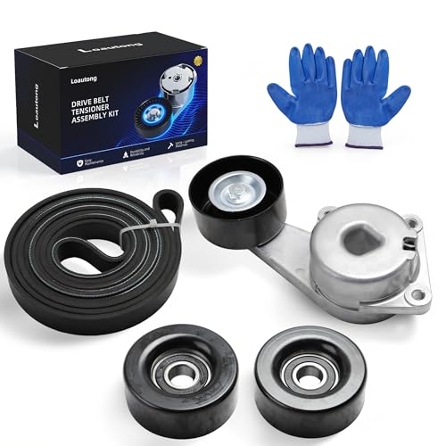Serpentine Belt Tensioner Pulley Kit for Ford F-150/E-350/ E-450 6.2L 2010-2019, for Starcraft Bus Starlite 6.2L 2017-2018, 39179, AL3E6B209AC, AL3E6B209AD