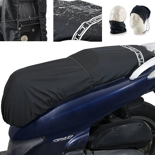 DESCRIZIONE E CARATTERISTICHE: COPRISELLA IDRO C017-00 Telo coprisella idrorepellente elasticizzato. Realizzato in TPU, un materiale idrorepellente ad alta resistenza ed elasticità che permette una perfetta aderenza alla forma della sella. Dotato di elastico di chiusura regolabile al bordo ed elastico di fissaggio regolabile per la sagomatura della sella. Ottimo per riparare la sella dello scooter da pioggia e polvere. Poco spazio: si ripone facilmente nella borsa inclusa. TAGLIE spedite a se
