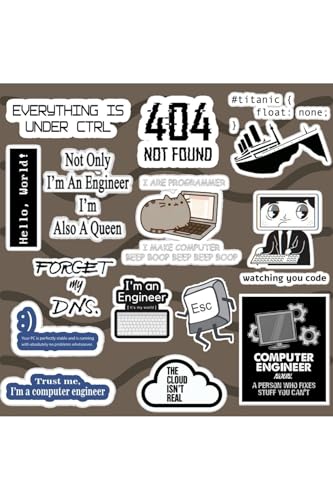 Yazılım Sticker Seti, Laptop Notebook Telefon Etiket Bullet Journal
