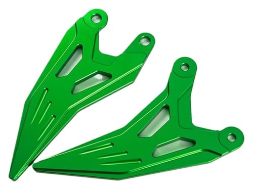 Couvercle de protection de talon et kit pédales moto vert compatible Z400 N400 2019 2020