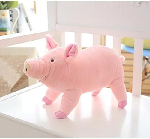 DongCrystal 14.9 Inches Plush Pig Dolls Pink Stuffed Standing Piggy Animal Toy