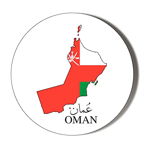 Gift Insanity Oman Flag Map 6 X 70Mm Vinyl Stickers