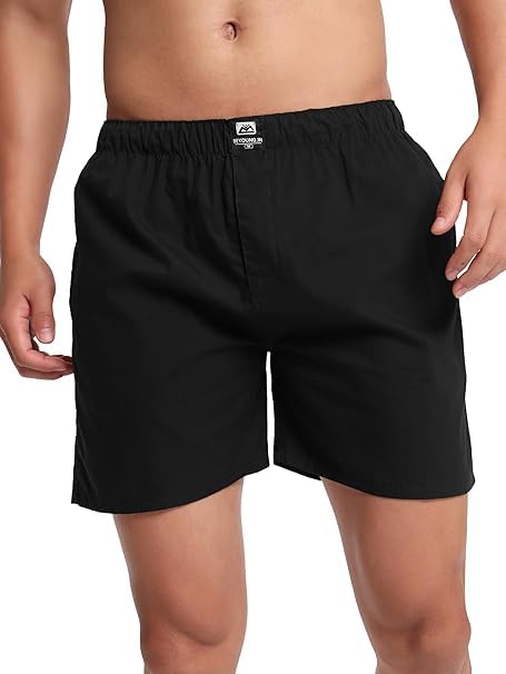 byng Mens Cotton Boxers Pack of 4 Cotton | Relaxed Fit Lounge Shorts with 3 Pockets-picture-0