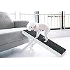 MEWANG-19-Tall-Adjustable-Pet-Ramp-Wooden-Folding-Portable-Dog-Cat-Ramp-Perfect-for-Bed-and-Car-Non-Slip-Carpet-Surface-4-Levels-Height-Adjustable-Ramp-Up-to-90-Pounds-Small-Dog-Use-Only 4 Levels Height Adjustable Dog Ramp