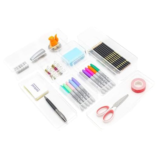 Stylio Juego de 8 piezas de Organizador Acrílico Apilable Perfecto como Organizador Maquillaje, Organizador Cajones, Cajas Organizadoras, Separadores Cajones & Organizador Bano