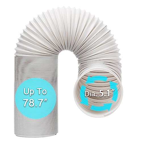 BEWAVE Portable Air Conditioner Hose, Portable Exhaust Vent Hose with 5.1 Inch Diameter, Universal Replacement AC Vent Hose Length up to 78.7" by BEWAVE - Used condition - US$18.80