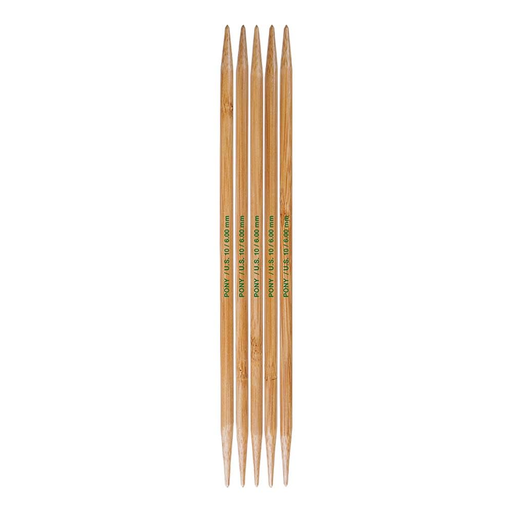 Pony Bamboo Double Pointed Needles 20cm 6.00mm - 1pc