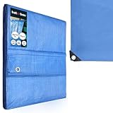 KOTARBAU® Bâche de Protection Extérieur - Polyéthylène - 6 x 10 m - Bleu - 75 g/m² - Bâche avec œillets - Anti UV - Toile de Protection - Couverture Impermeable Exterieu
