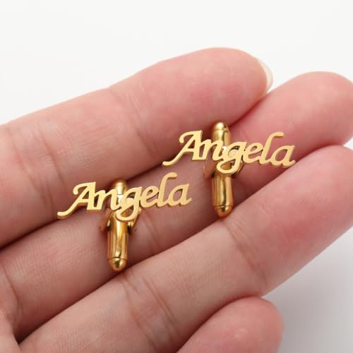 Mancuernillas Personalizadas de Acero Inoxidable Doradas miniatura 3