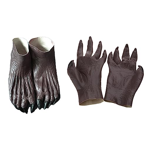Guantes de lobo cómodos que no pican para disfraces infantiles 4