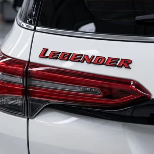 Image of KMH Premium Legender 3D Car Emblem Sticker | Stylish Brand Logo Badge | Waterproof Racing & Sports Decal for Car Exterior & Accessories | Red with Black, Small Size - Pack of 1