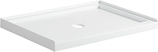 Signature Hardware 447770 48" x 36" Rectangular Shower Base with Single Threshold and Center Drain - White